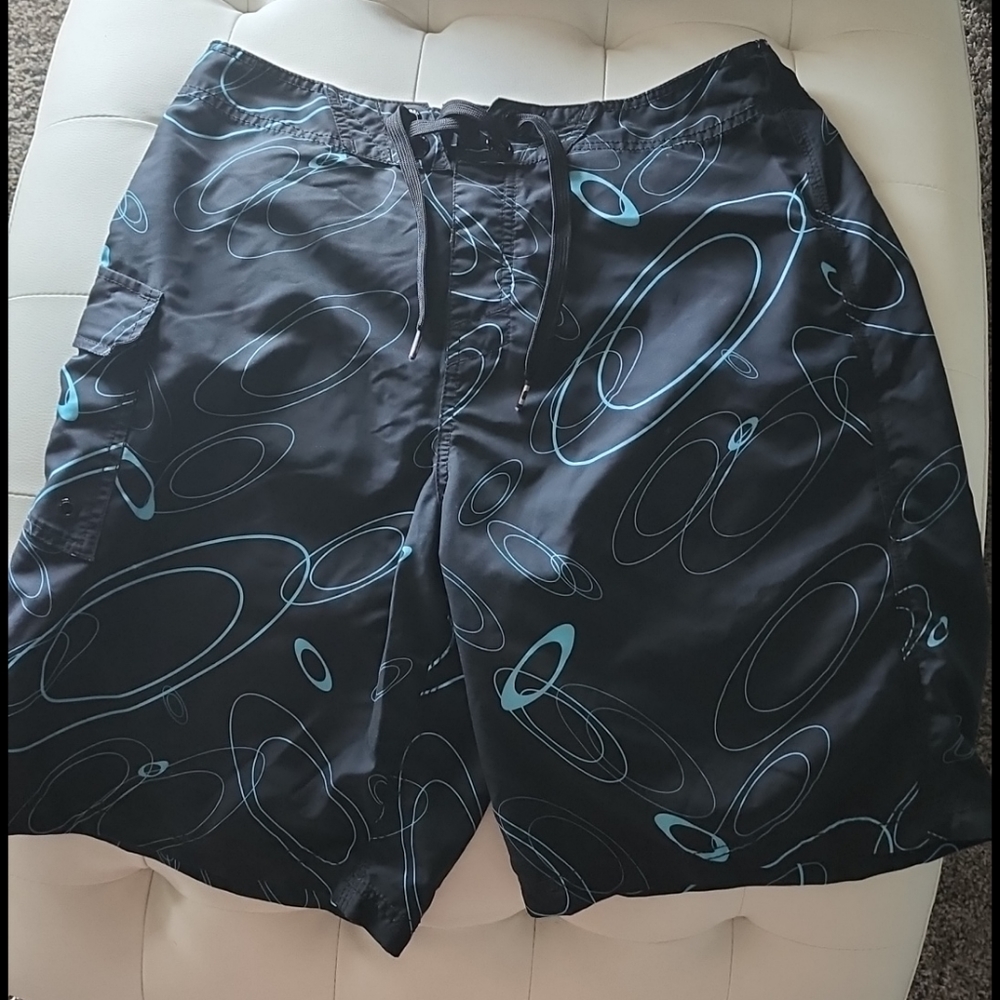Black and Teal Board Short
